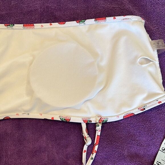 Size 4XL 3 piece strawberry print bikini top bottom coverup EUC - Picture 9 of 15